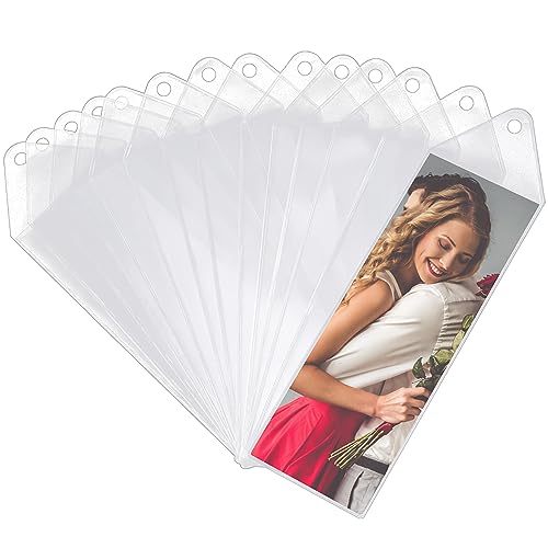 Vinyl Lesezeichen Ärmel Foto Booth Ärmel 2-1/4 x 6-1/4 Zoll für Hochzeit 2 x 6 Zoll Foto Streifen zum Valentinstag Geschenk (60) von Blulu