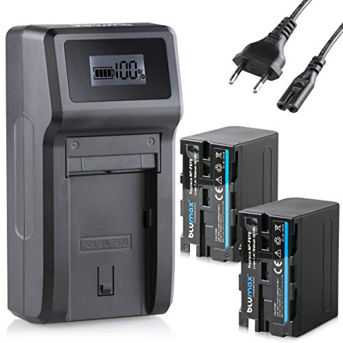 2X Blumax Akku NP-F970 / NP-F960 LG Zellen 7850mAh + Turbo-Ladegerät | kompatibel mit Sony NP-F750 NP-F550 NP-F990 für Blitzgeräte Videoleuchten Fieldmonitore 2X Blumax Akku NP-F970 / NP-F960 LG Zellen 7850mAh + Turbo-Ladegerät | kompatibel mit Sony NP-F750 NP-F550 NP-F990 für Blitzgeräte Videoleuchten Fieldmonitore von Blumax