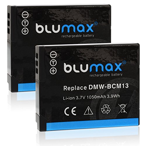 2X Blumax Akku für Pamasonic DMW-BCM13 / DMW-BCM13E // 1050mAh kompatibel mit Lumix DMC TZ40 TZ41 TZ55 TZ56 TZ58 TZ60 TZ61 TZ70 TZ71 || ZS30 ZS40 ZS50 || TS5 FT5 von Blumax