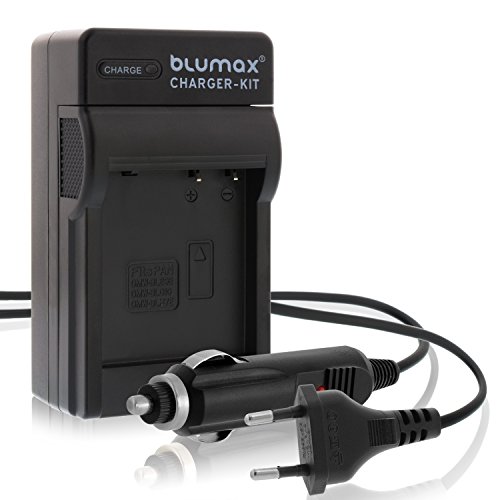 Blumax® Akku Ladegerät ersetzt Panasonic DMW-BLG10 Black Charger KFZ + Netzteil von Blumax