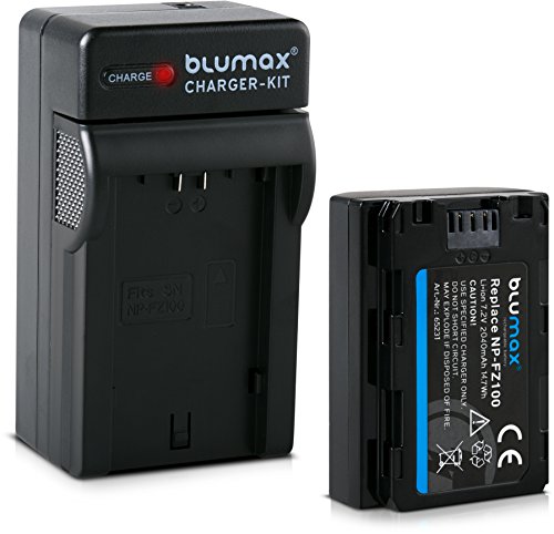 Blumax 2X Akku ersetzt Sony NP-FZ100-2040mAh + Ladegerät | für Sony FX30-7 IV 7c 7RIV 7RV 7RIII ZV-E1 von Blumax