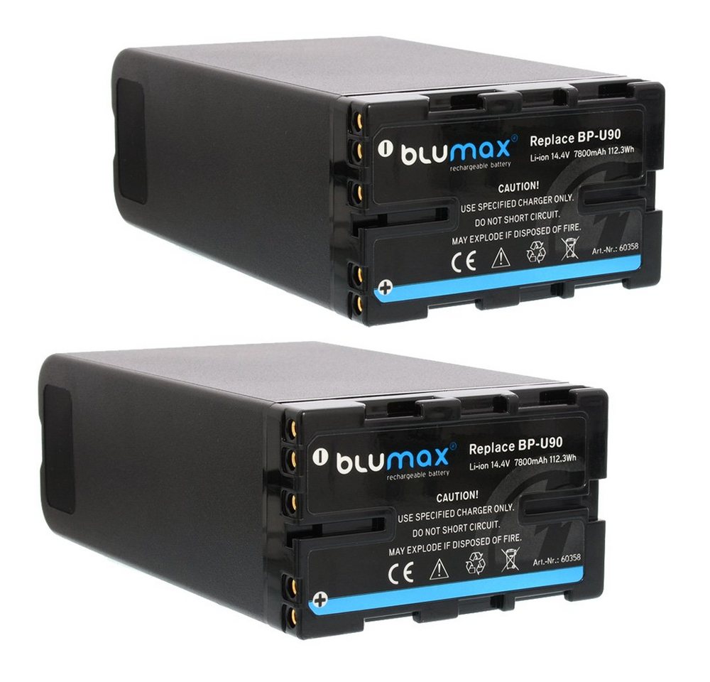 Blumax 2x BP-U90 BP-U30 BP-U60 BP-U95 7800 mAh Kamera-Akku von Blumax