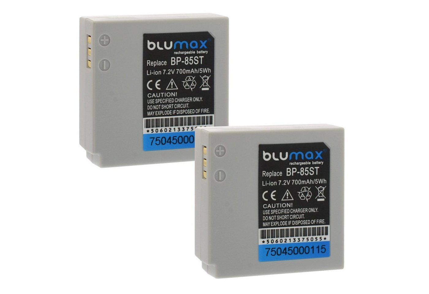 Blumax 2x IA-BP85sT VPMX10AU SCMX10H VP-HMX20C 700 mAh Kamera-Akku Blumax 2x IA-BP85sT VPMX10AU SCMX10H VP-HMX20C 700 mAh Kamera-Akku von Blumax