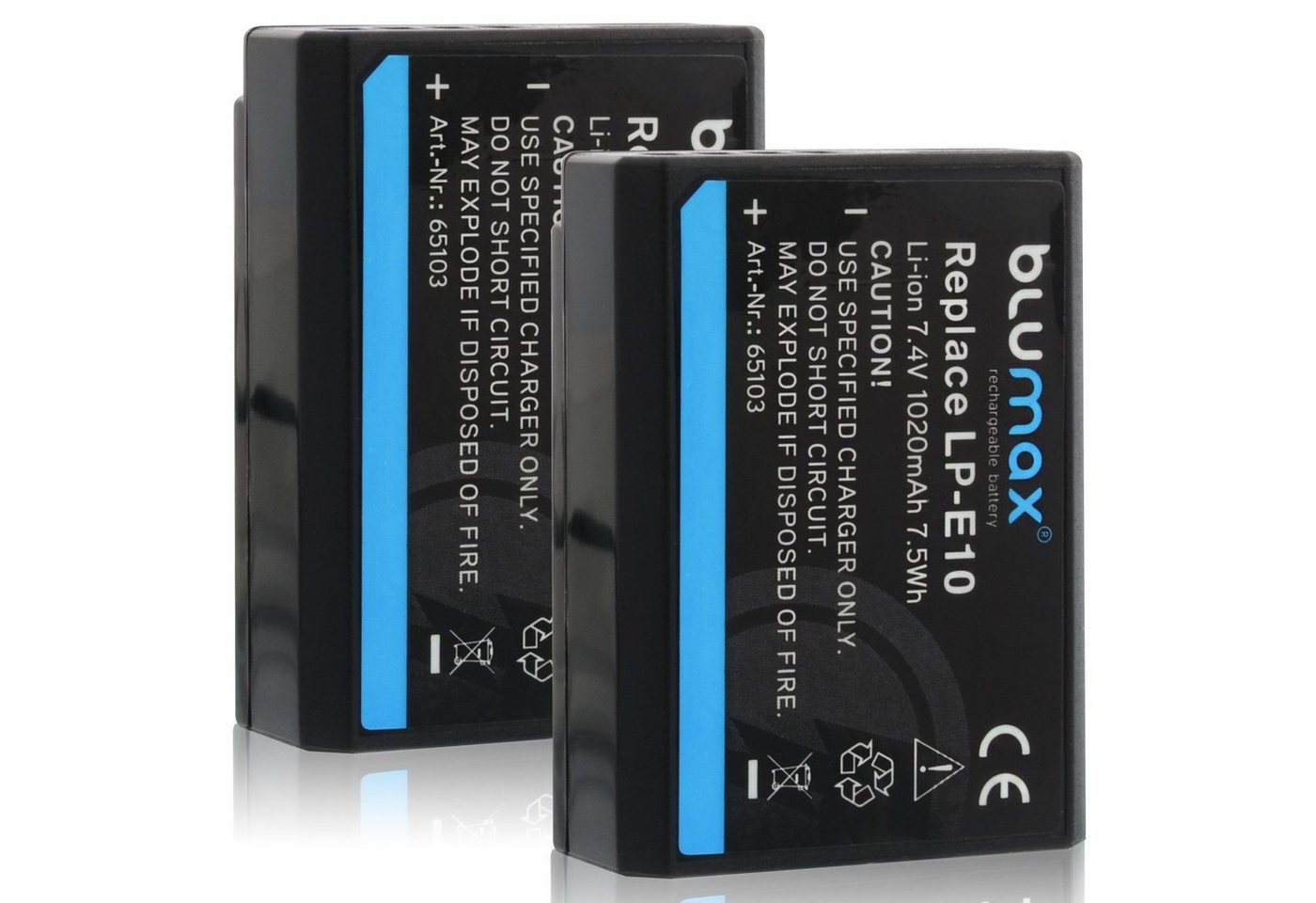 Blumax 2x LP-E10 EOS 1100D 1200D 1300D 2000D 1020 mAh Kamera-Akku Blumax 2x LP-E10 EOS 1100D 1200D 1300D 2000D 1020 mAh Kamera-Akku von Blumax