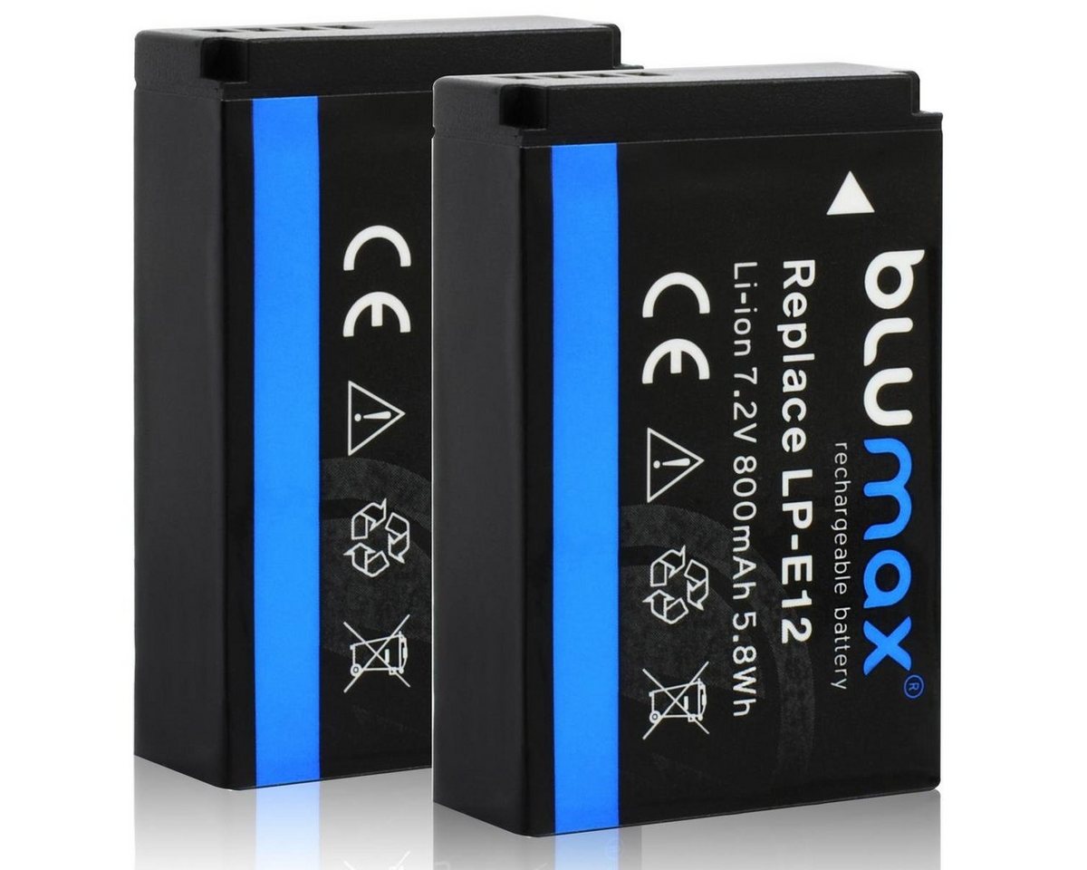 Blumax 2x LP-E12 EOS M200 M100 M50 EOS 100D 800 mAh Kamera-Akku Blumax 2x LP-E12 EOS M200 M100 M50 EOS 100D 800 mAh Kamera-Akku von Blumax