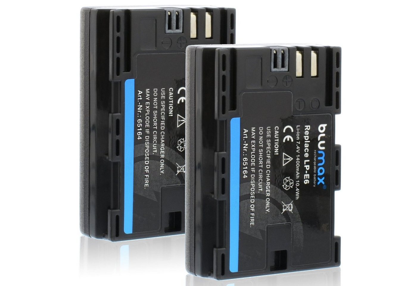 Blumax 2x LP-E6 EOS R R5 R6 5DS 90D LP-E6N 1400 mAh Kamera-Akku Blumax 2x LP-E6 EOS R R5 R6 5DS 90D LP-E6N 1400 mAh Kamera-Akku von Blumax