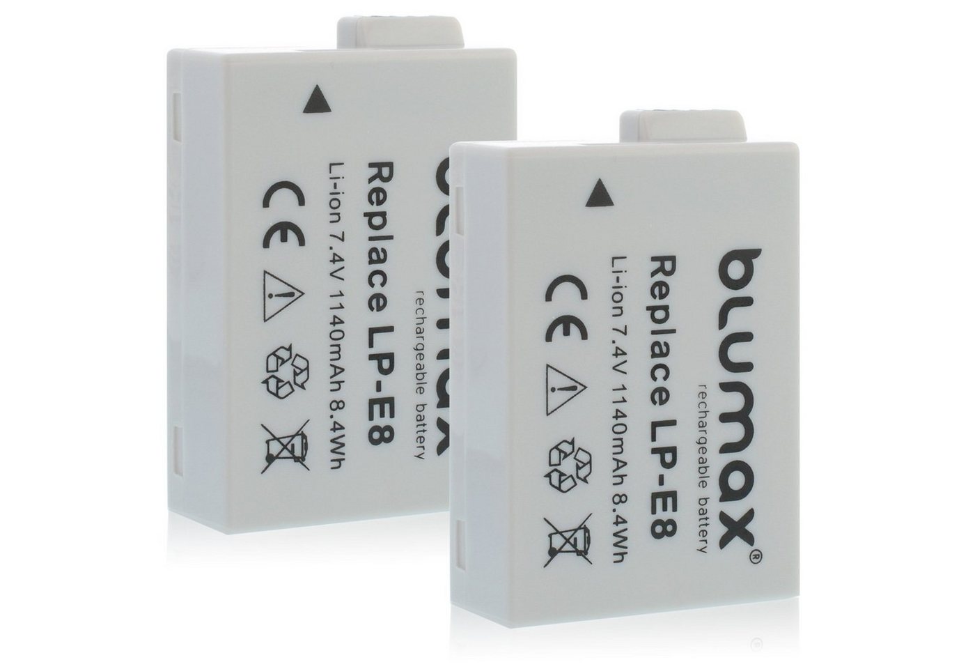 Blumax 2x Lp-E8 EOS 550D 650D 700D Rebel T3i 1140 mAh Kamera-Akku Blumax 2x Lp-E8 EOS 550D 650D 700D Rebel T3i 1140 mAh Kamera-Akku von Blumax