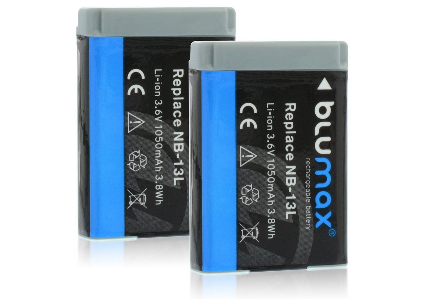 Blumax 2x NB-13L PowerShot G5X G7X G9X 1050 mAh Kamera-Akku Blumax 2x NB-13L PowerShot G5X G7X G9X 1050 mAh Kamera-Akku von Blumax