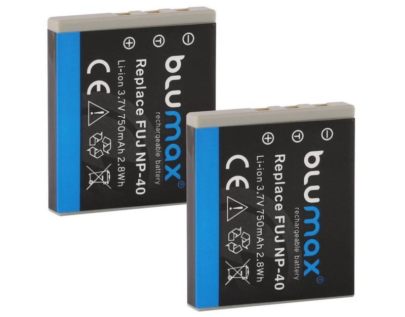 Blumax 2x NP-40 D-LI85 NP-1 750 mAh Kamera-Akku von Blumax