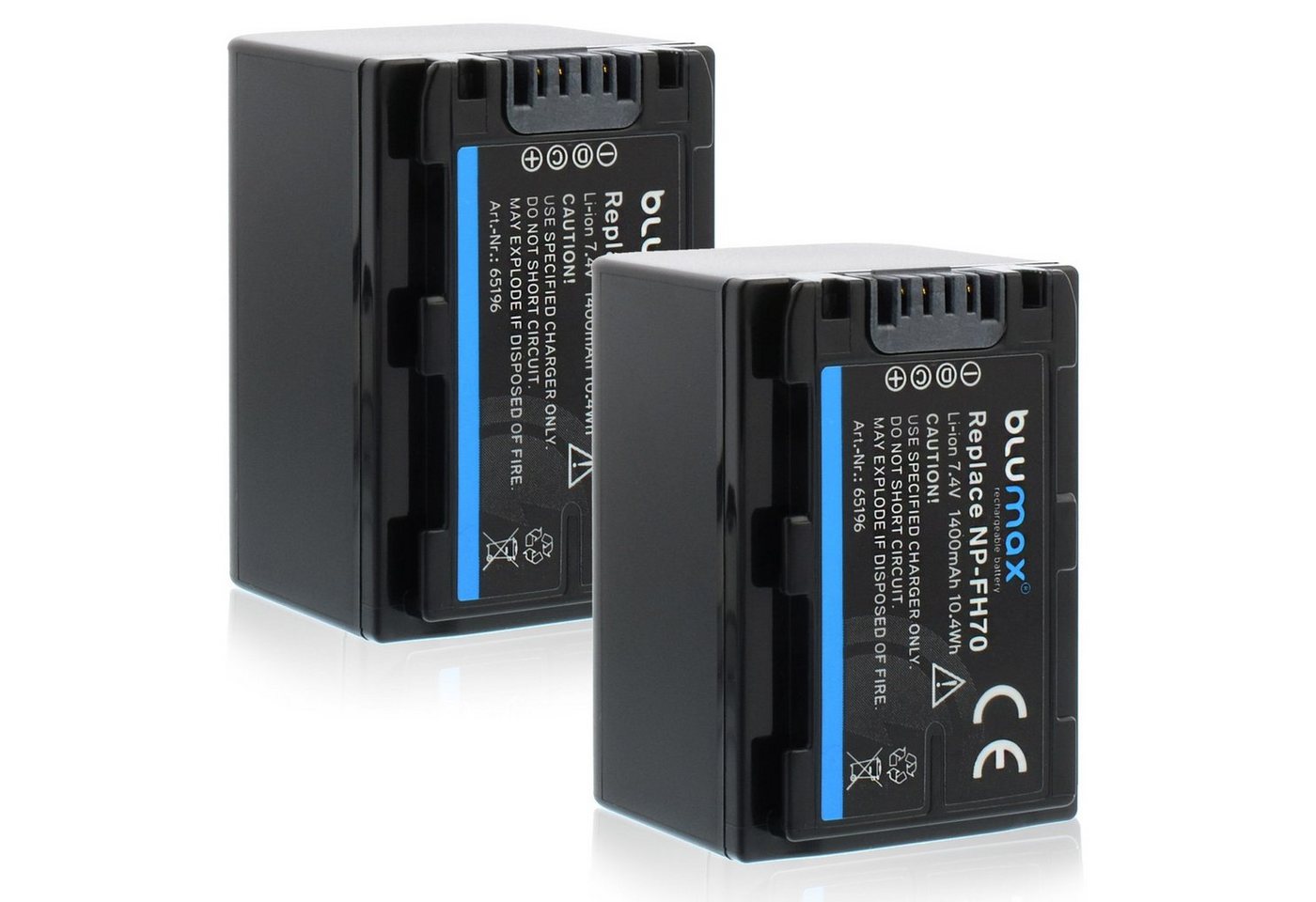 Blumax 2x NP-FH70 NP-FH100 NP-FH40 NP-FH50 NP-FH60 1400 mAh Kamera-Akku Blumax 2x NP-FH70 NP-FH100 NP-FH40 NP-FH50 NP-FH60 1400 mAh Kamera-Akku von Blumax
