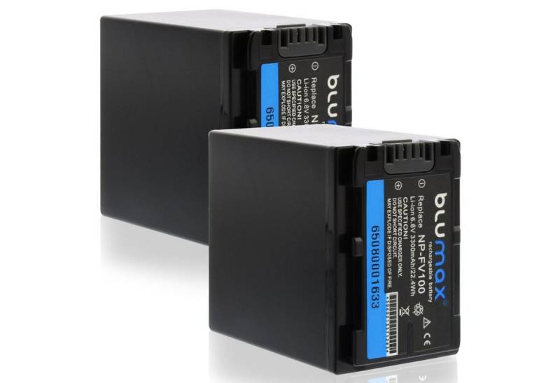 Blumax 2x NP-FV100 NP-FV120 DCR-SX63 SX85 HDR-CX900 3300mAh Kamera-Akku von Blumax