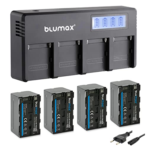 Blumax 4X Akku NP-F970 / NP-F750-6600mAh + LCD 4-Kanal Schnell-Ladegerät | kompatibel mit Sony NP-F570 NP-F960 für Blitzgeräte Videoleuchten Fieldmonitore Blumax 4X Akku NP-F970 / NP-F750-6600mAh + LCD 4-Kanal Schnell-Ladegerät | kompatibel mit Sony NP-F570 NP-F960 für Blitzgeräte Videoleuchten Fieldmonitore von Blumax