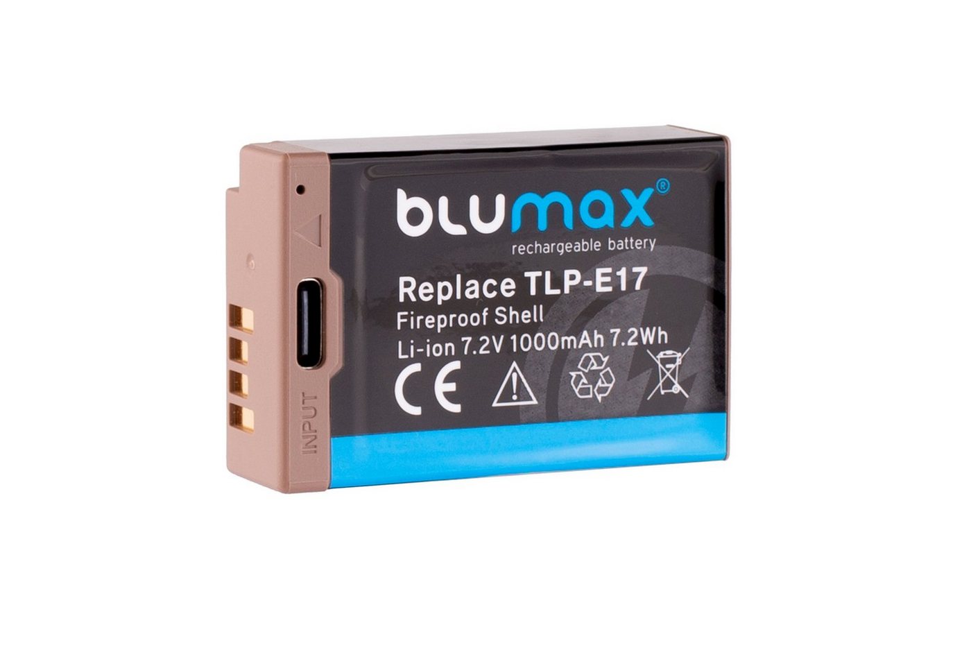 Blumax Akku für Canon LP-E17 EOS RP M3 M6 760D R8 R10 R50 USB-C 1000 mAh Kamera-Akku Blumax Akku für Canon LP-E17 EOS RP M3 M6 760D R8 R10 R50 USB-C 1000 mAh Kamera-Akku von Blumax