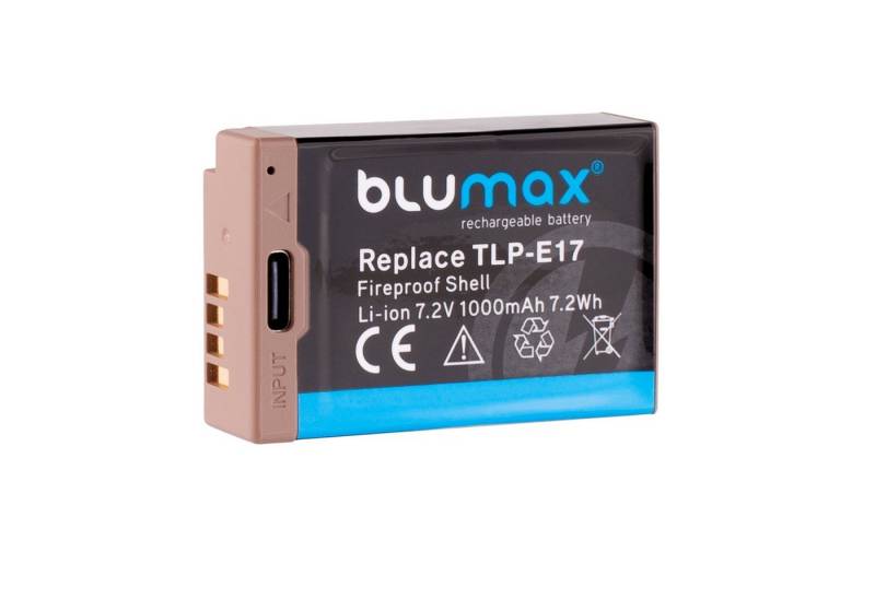 Blumax Akku für Canon LP-E17 EOS RP M3 M6 760D R8 R10 R50 USB-C 1000 mAh Kamera-Akku von Blumax