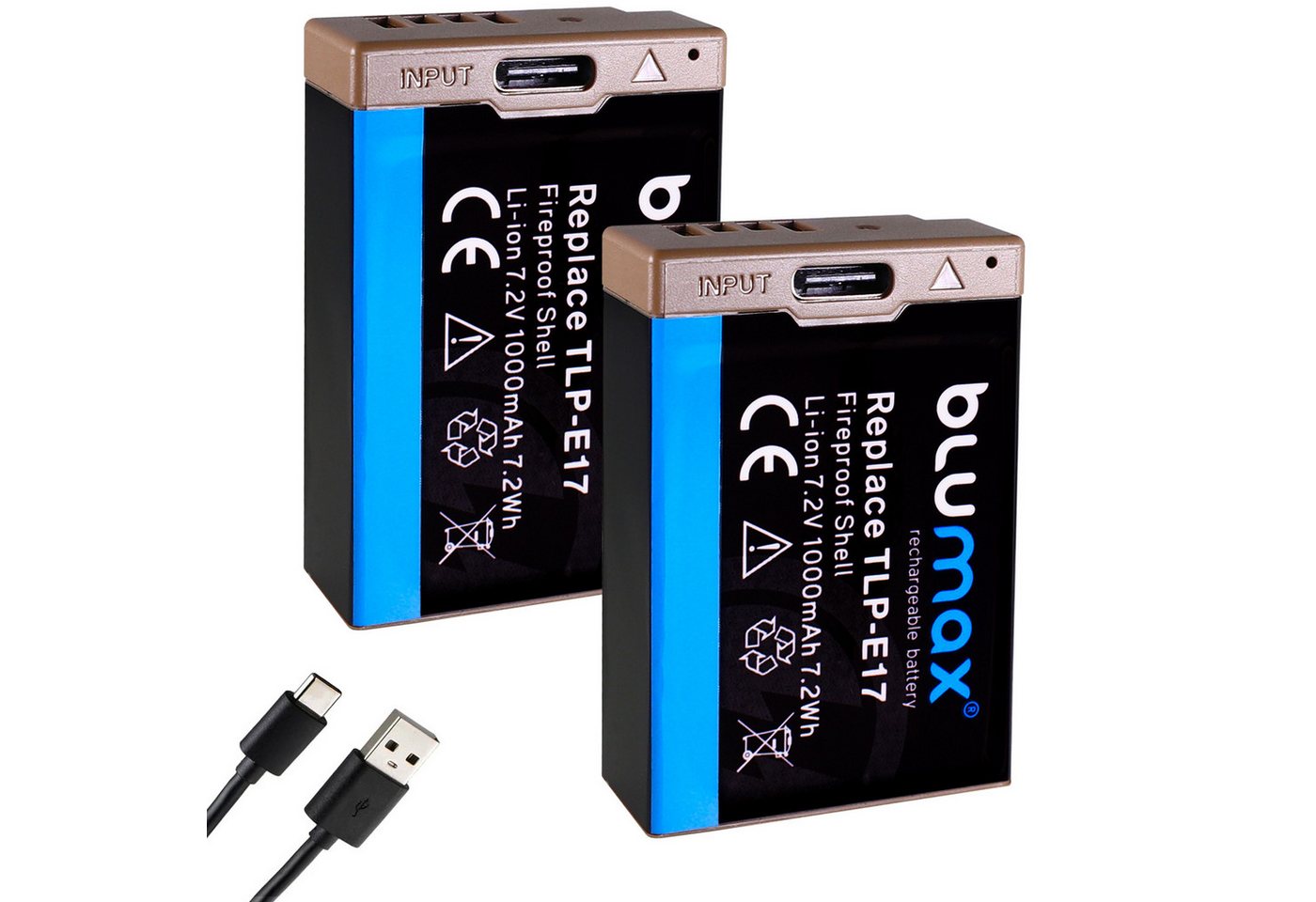 Blumax Akku für Canon LP-E17 EOS RP M3 M6 760D R8 R10 R50 USB-C 1000 mAh Kamera-Akku Blumax Akku für Canon LP-E17 EOS RP M3 M6 760D R8 R10 R50 USB-C 1000 mAh Kamera-Akku von Blumax