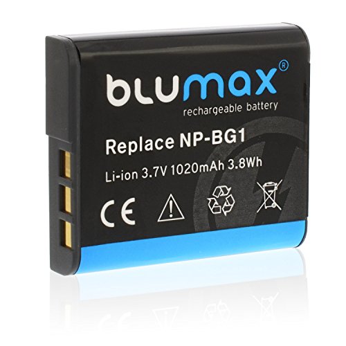 Blumax Akku für Sony NP-BG1 / NP-FG1 1020mAh |kompatibel mit diversen Sony Cyber-Shot Kameramodellen von Blumax