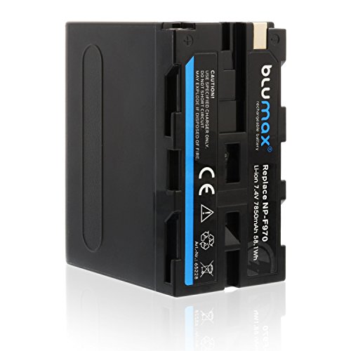 Blumax Akku kompatibel mit Sony NP-F970 / NP-F960 / NP-F750 / NP-F550 / NP-F570 | 7850mAh mit LG Zellen - (Blackmagic NP-F570) - auch für Diverse Blitzgeräte Videoleuchten Fieldmonitore von Blumax