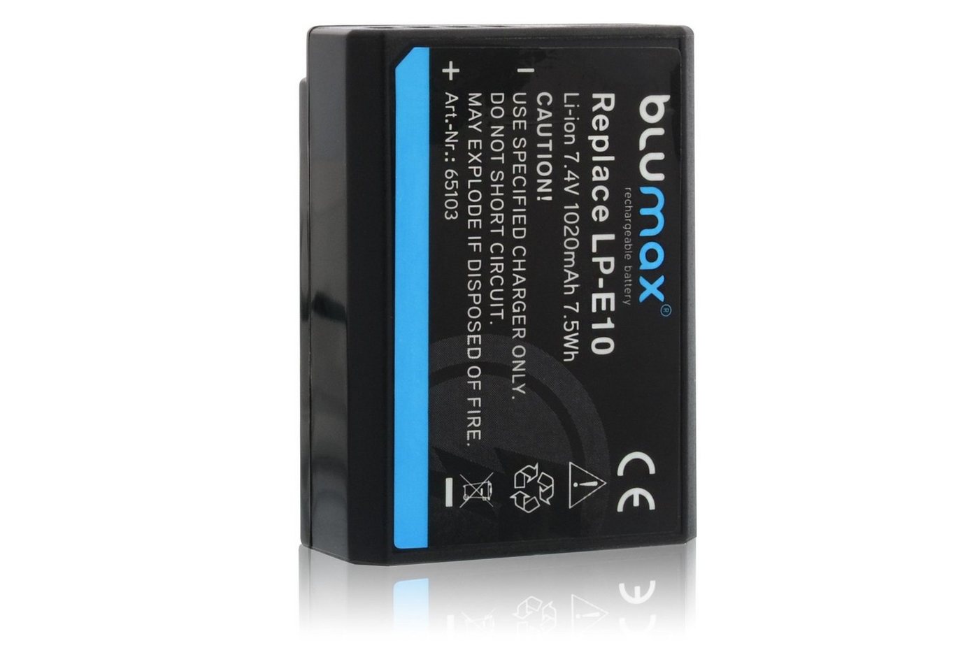 Blumax Akku passend für Canon LP-E10 1020 mAh (7,2V) Kamera-Akku von Blumax