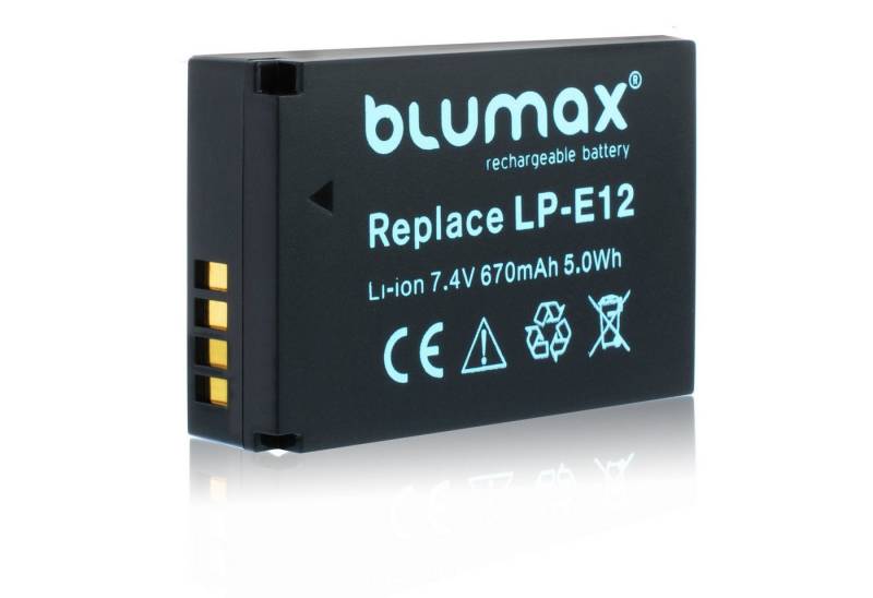 Blumax Akku passend für Canon LP-E12 670 mAh (7,2V) Kamera-Akku von Blumax