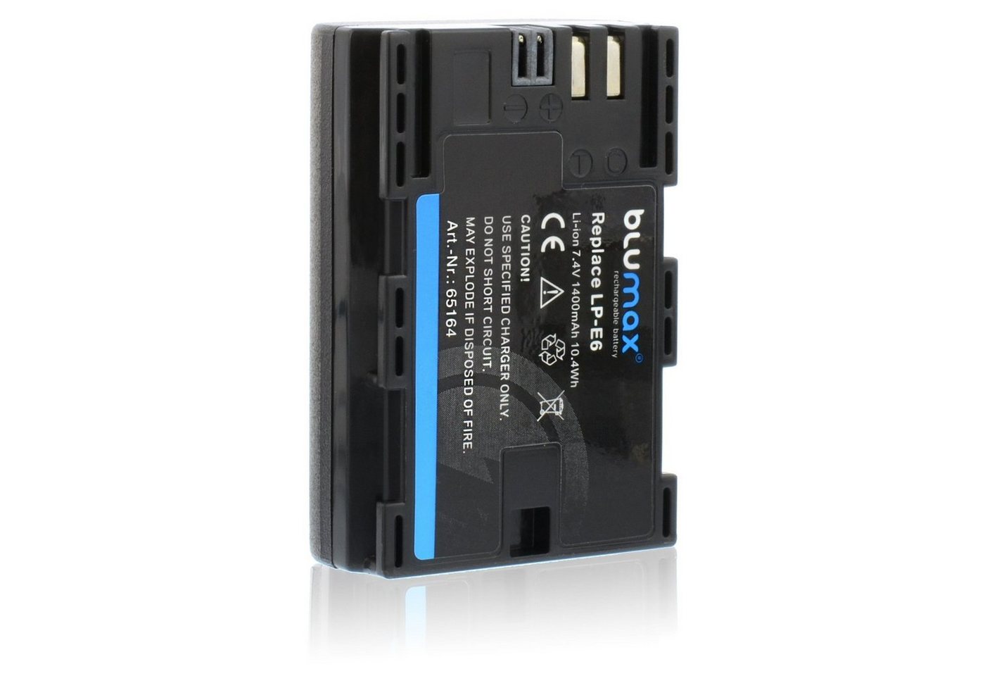 Blumax Akku passend für Canon LP-E6 1400 mAh (7,4V) Kamera-Akku von Blumax