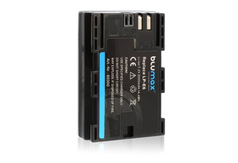 Blumax Akku passend für Canon LP-E6 2000 mAh (7,2V) Kamera-Akku von Blumax