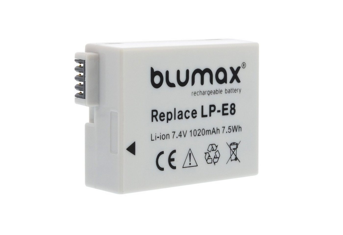 Blumax Akku passend für Canon LP-E8 1020 mAh (3,6V) Kamera-Akku von Blumax