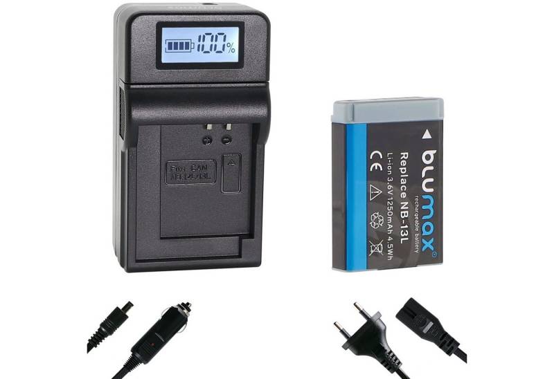 Blumax Akku passend für Canon NB-13L 1250 mAh (3,6V) Kamera-Akku von Blumax