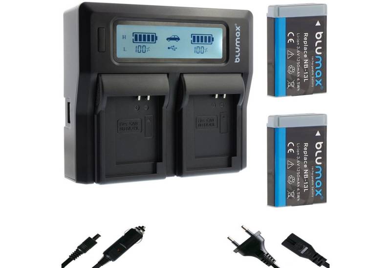 Blumax Akku passend für Canon NB-13L 1250 mAh (3,6V) Kamera-Akku von Blumax
