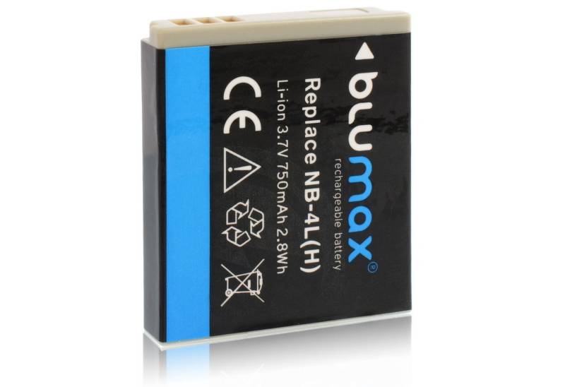 Blumax Akku passend für Canon NB-4LH 750 mAh (3,7V) Kamera-Akku von Blumax