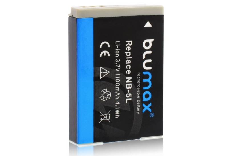 Blumax Akku passend für Canon NB-5L 1100 mAh (3,7V) Kamera-Akku von Blumax