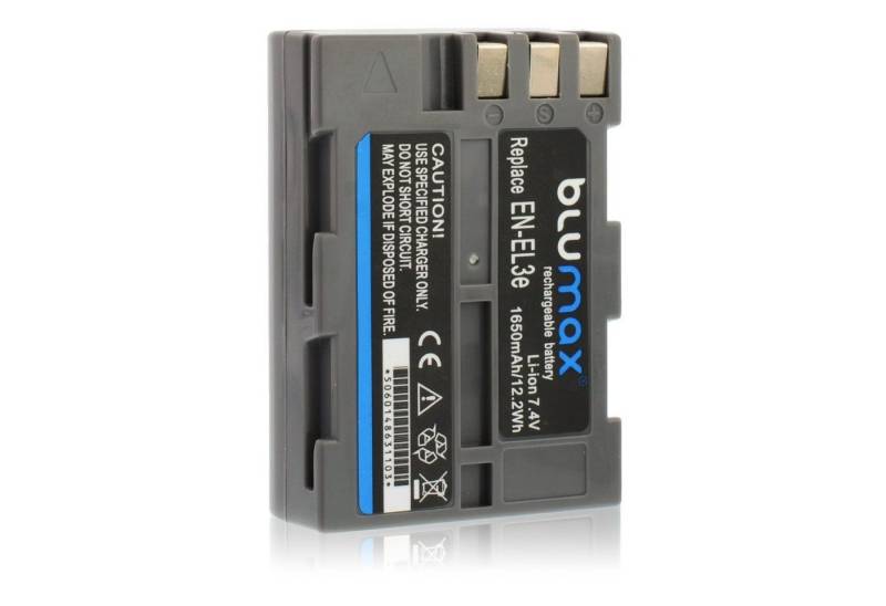 Blumax Akku passend für Nikon EN-EL3e 1650 mAh (7,4V) Kamera-Akku von Blumax