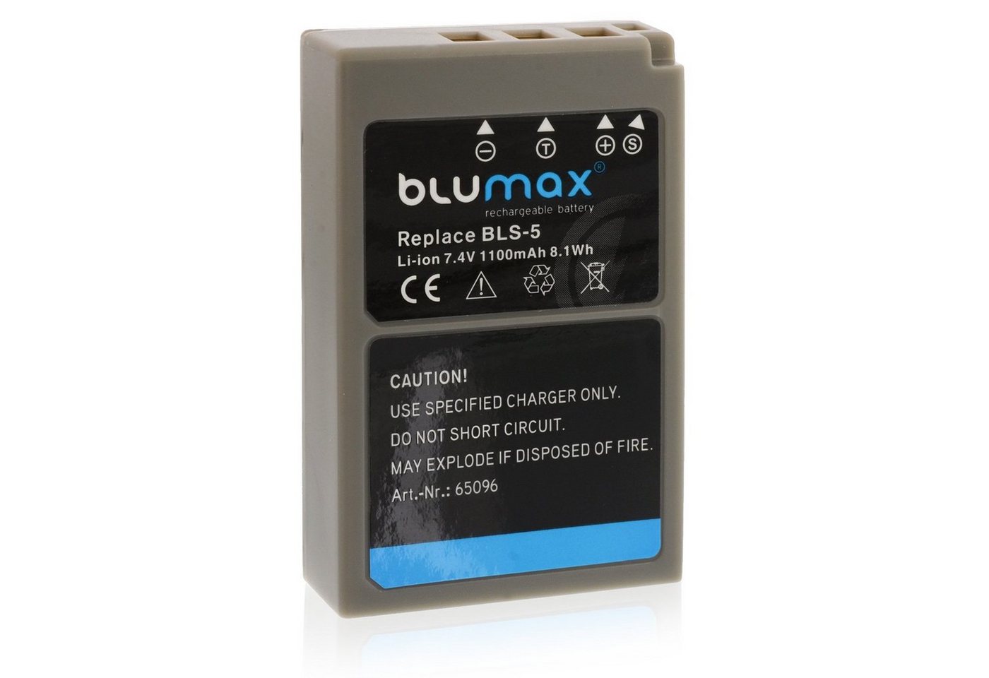 Blumax Akku passend für Olympus BLS-5 1100mAh (7,2V) Kamera-Akku von Blumax