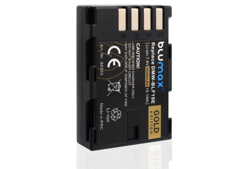 Blumax Akku passend für Panasonic BLF19E 2040 mAh 7,4V Kamera-Akku von Blumax