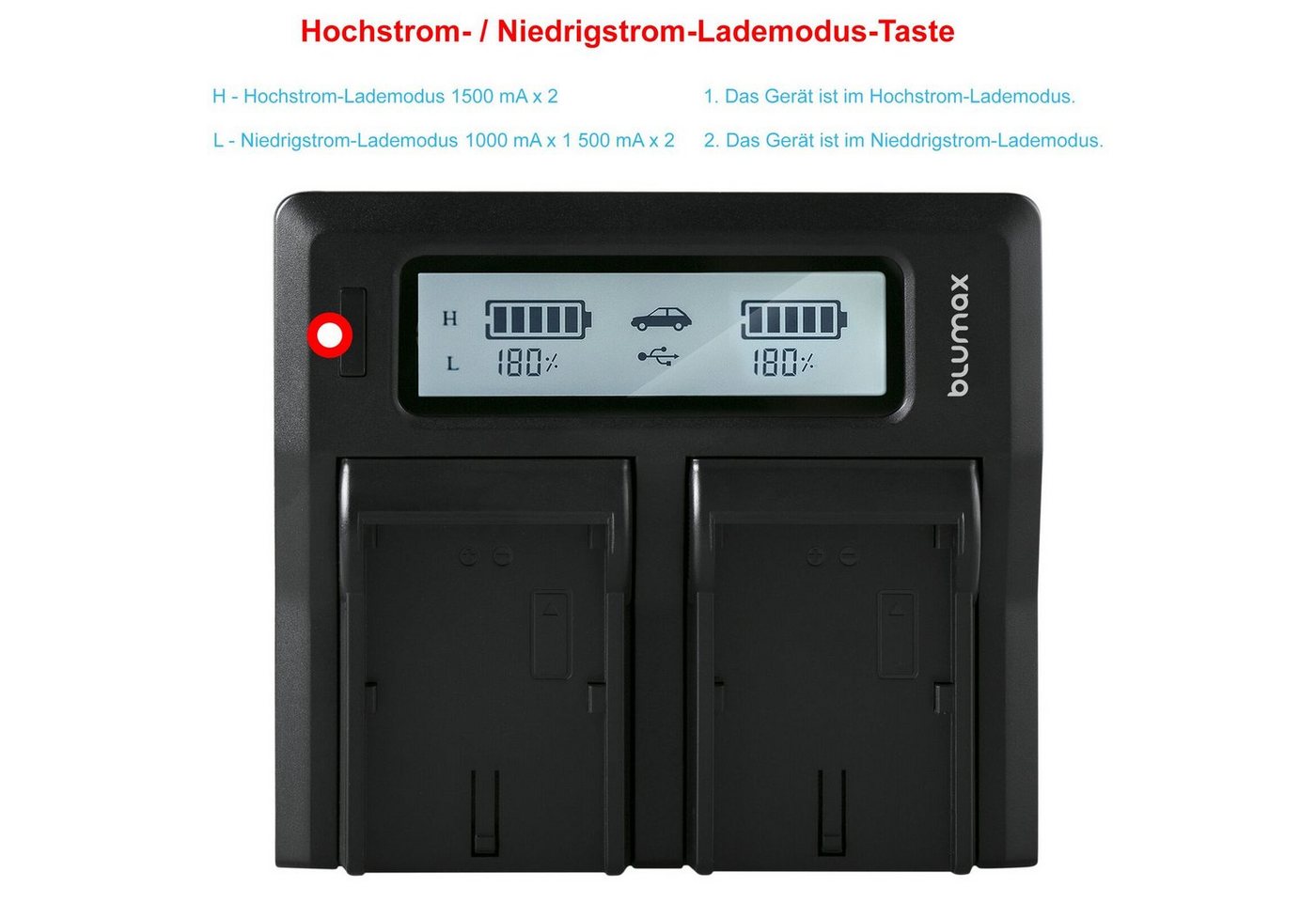 Blumax Dualladegerät für Canon LP-E6NH _LP-E6_LP-E6N EOS R5 R6 Mark II R7 Kamera-Ladegerät Blumax Dualladegerät für Canon LP-E6NH _LP-E6_LP-E6N EOS R5 R6 Mark II R7 Kamera-Ladegerät von Blumax