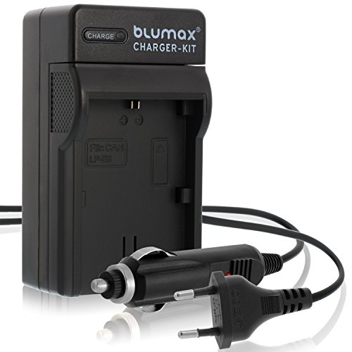 Blumax LP-E6 Ladegerät | passend zu Canon EOS 60D 60Da 70D 80D 5D Mark II III 6D 7D Mark II Schwarz von Blumax