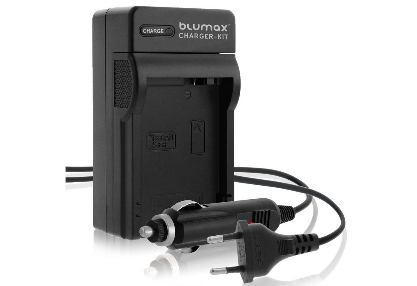 Blumax Ladegerät für Canon EOS 550D, 600D, 650D, 700D - LP-E8 Kamera-Akku von Blumax