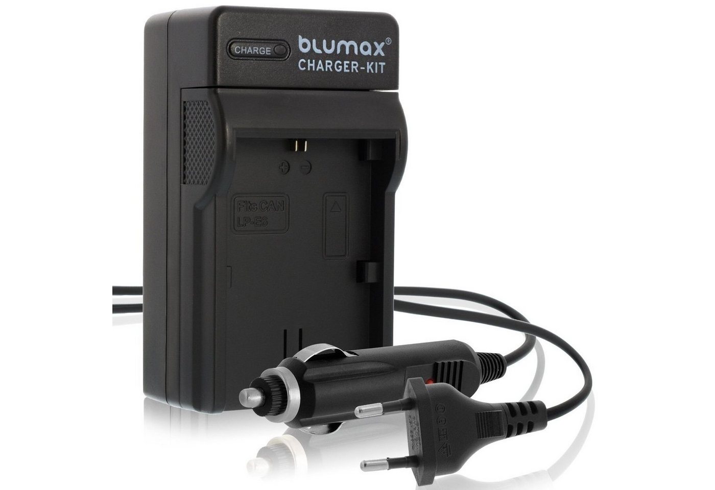 Blumax Ladegerät für Canon LP-E6NH _LP-E6_LP-E6N EOS R5 R6 Mark II R7 90D 7D Kamera-Akku von Blumax