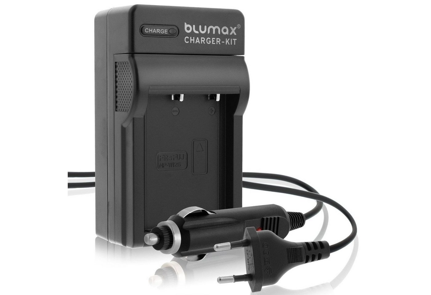Blumax Ladegerät für Fuji NP-W126 -W126s X-Pro3 X-T30 X-T200 Kamera-Akku von Blumax