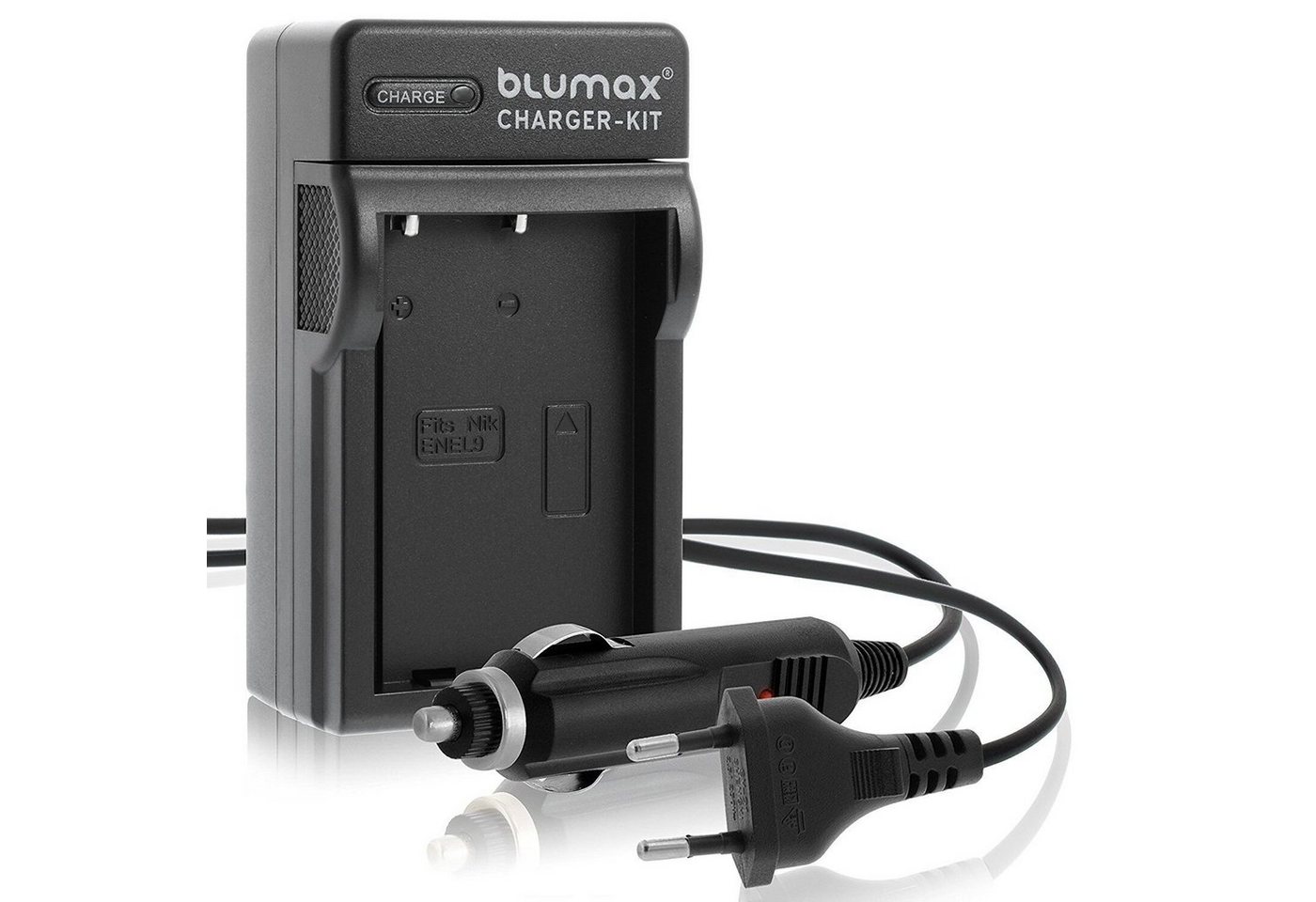 Blumax Ladegerät für Nikon EN-EL9 DSLR D60, D40, D40x D5000 D3000 Kamera-Akku von Blumax