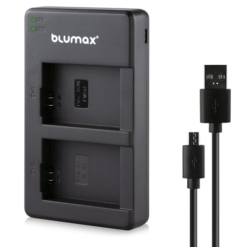 Blumax Mini Dual Charger – USB Ladegerät für Kamera-Akkus, kompatibel mit Canon, Sony, Nikon und Panasonic Blumax Mini Dual Charger – USB Ladegerät für Kamera-Akkus, kompatibel mit Canon, Sony, Nikon und Panasonic von Blumax