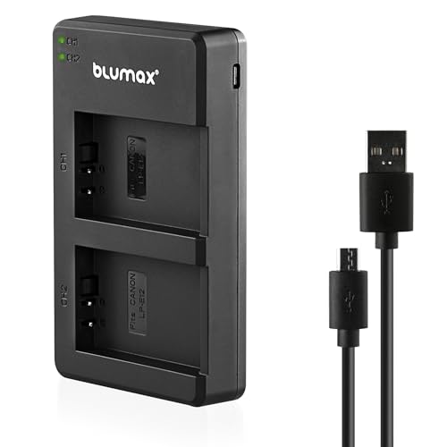 Blumax Mini Dual Charger – USB Ladegerät für Kamera-Akkus, kompatibel mit Canon, Sony, Nikon und Panasonic Blumax Mini Dual Charger – USB Ladegerät für Kamera-Akkus, kompatibel mit Canon, Sony, Nikon und Panasonic von Blumax