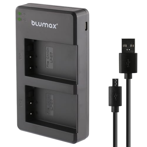 Blumax Mini Dual Charger – USB Ladegerät für Kamera-Akkus, kompatibel mit Canon, Sony, Nikon und Panasonic Blumax Mini Dual Charger – USB Ladegerät für Kamera-Akkus, kompatibel mit Canon, Sony, Nikon und Panasonic von Blumax