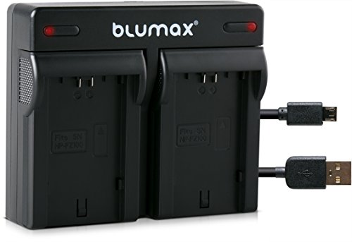 Blumax Mini Dual-Ladegerät für Sony NP-FZ100 DualCharger | passend zu Sony Alpha 7 III/Alpha 7R III/Alpha 9 || inkl.Micro USB-Kabel Blumax Mini Dual-Ladegerät für Sony NP-FZ100 DualCharger | passend zu Sony Alpha 7 III/Alpha 7R III/Alpha 9 || inkl.Micro USB-Kabel von Blumax
