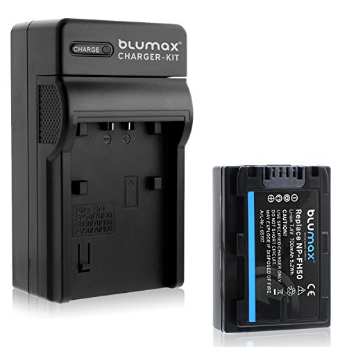 Blumax NP-FH50 700mAh + Ladegerät NP-FH50 | passend zu diversen Sony Kameras von Blumax