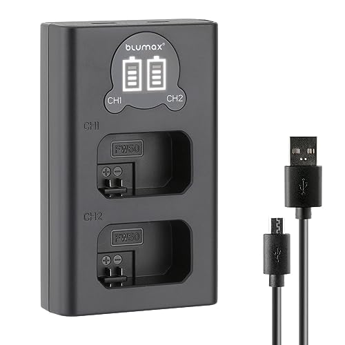 Blumax NP-FW50 Mini Dual LCD-Ladegerät kompatibel mit Sony ZV-E10 ILCE 3000 K XQ1 Alpha 5000 5100 6000 6100 6300 6400 6500 A33 A35 A37 A55 A3000 7 7II 7R 7RII 7S 7S II Blumax NP-FW50 Mini Dual LCD-Ladegerät kompatibel mit Sony ZV-E10 ILCE 3000 K XQ1 Alpha 5000 5100 6000 6100 6300 6400 6500 A33 A35 A37 A55 A3000 7 7II 7R 7RII 7S 7S II von Blumax