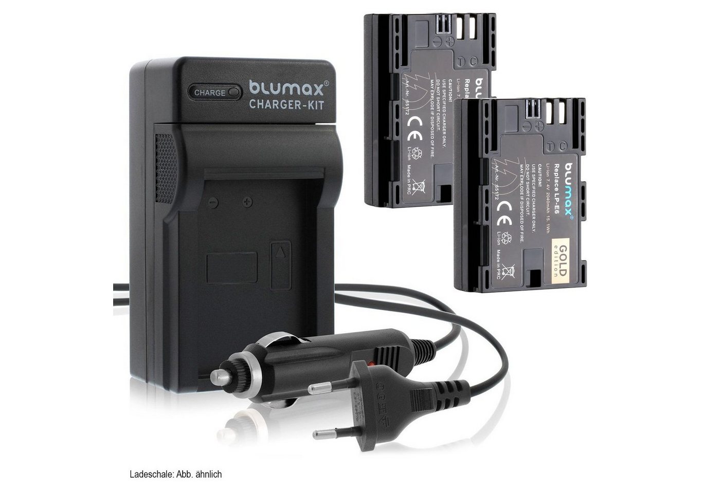 Blumax Set mit Lader für Canon LP-E6 EOS LP-E6N 2040 mAh Kamera-Akku Blumax Set mit Lader für Canon LP-E6 EOS LP-E6N 2040 mAh Kamera-Akku von Blumax