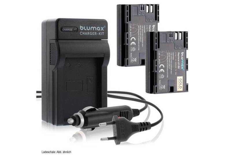 Blumax Set mit Lader für Canon LP-E6 EOS LP-E6N 2040 mAh Kamera-Akku von Blumax