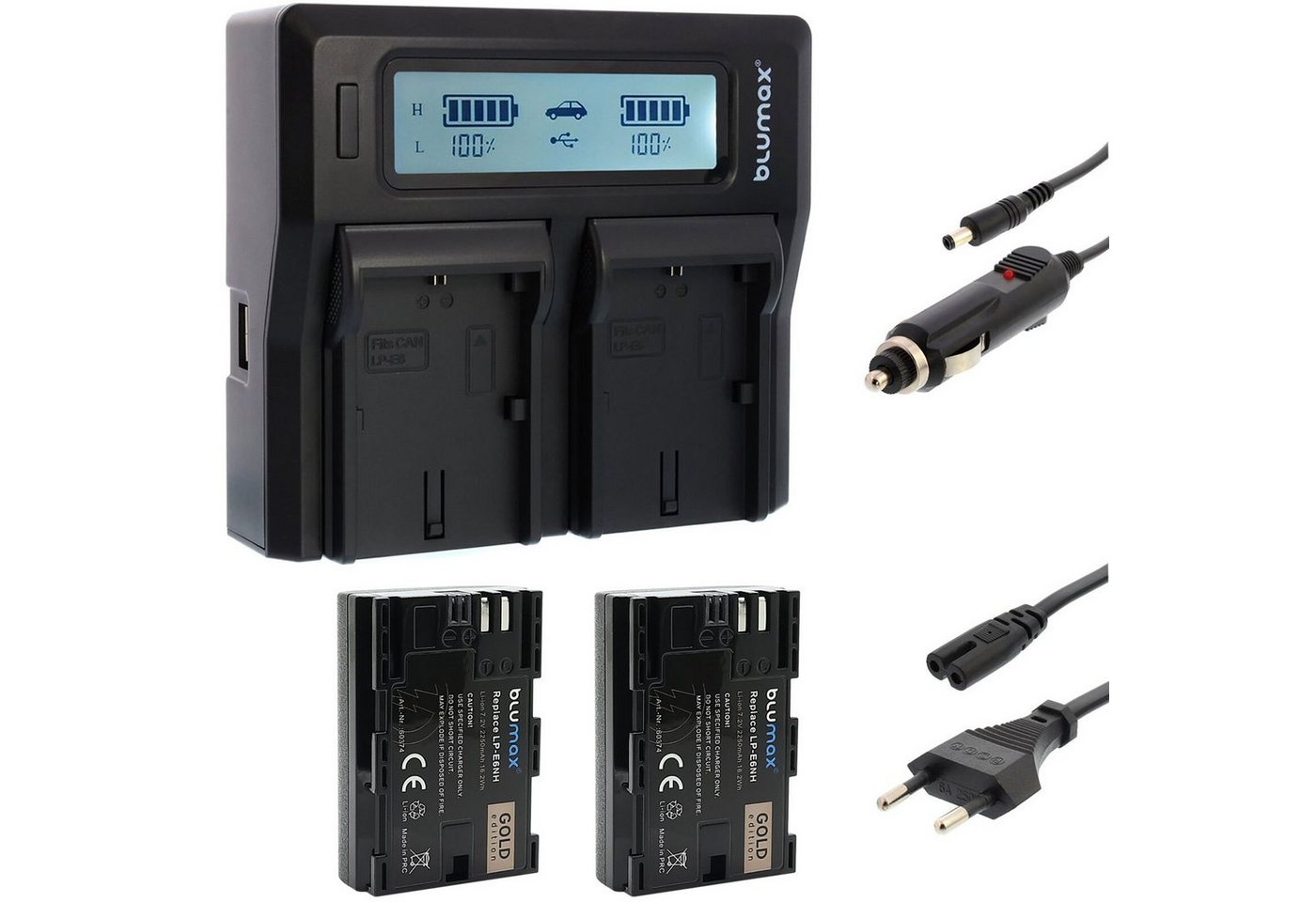 Blumax Set mit Lader für Canon LP-E6NH EOS Mark II 2250mAh Kamera-Akku Blumax Set mit Lader für Canon LP-E6NH EOS Mark II 2250mAh Kamera-Akku von Blumax