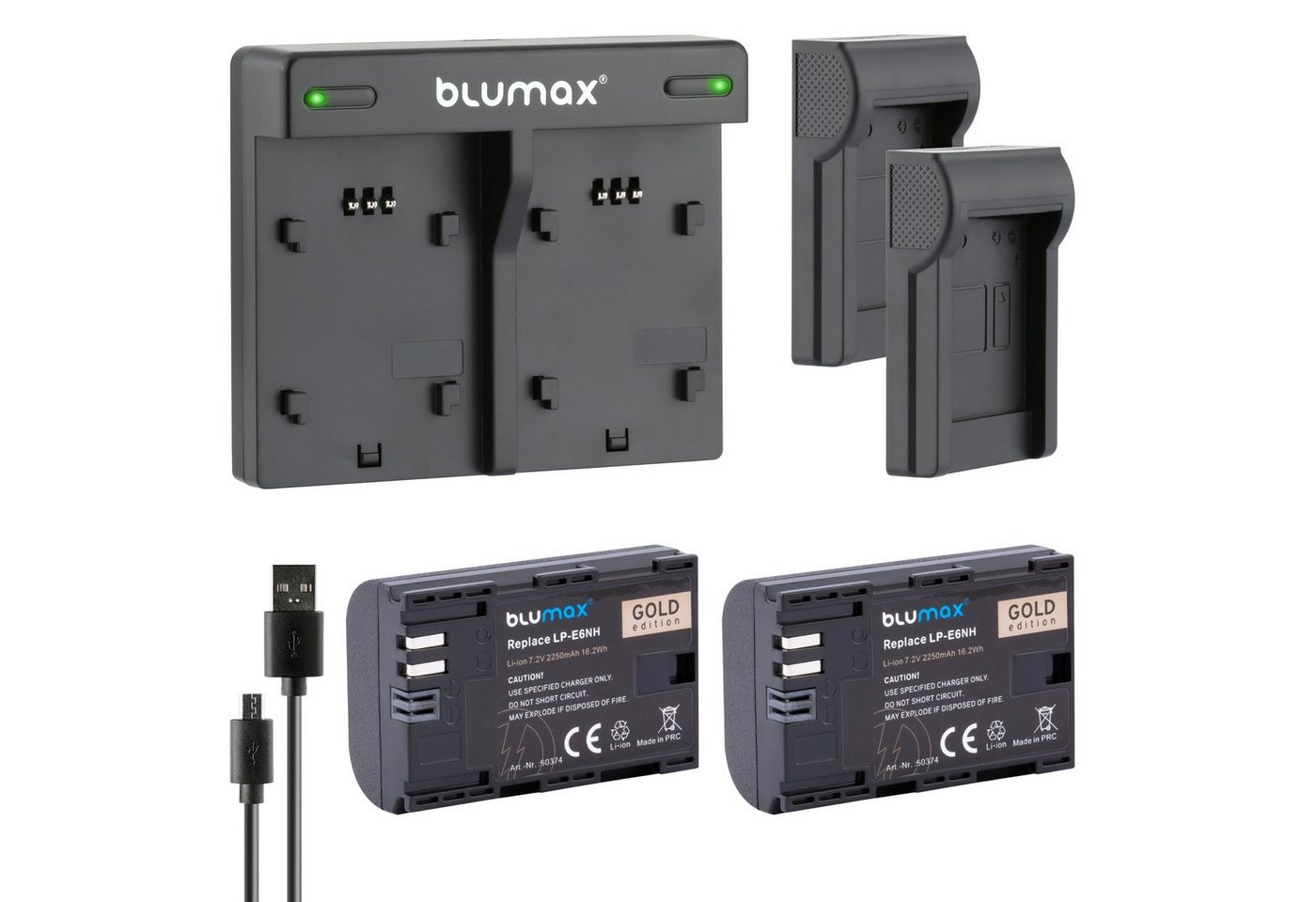 Blumax Set mit Lader für Canon LP-E6NH EOS Mark II 2250mAh Kamera-Akku Blumax Set mit Lader für Canon LP-E6NH EOS Mark II 2250mAh Kamera-Akku von Blumax