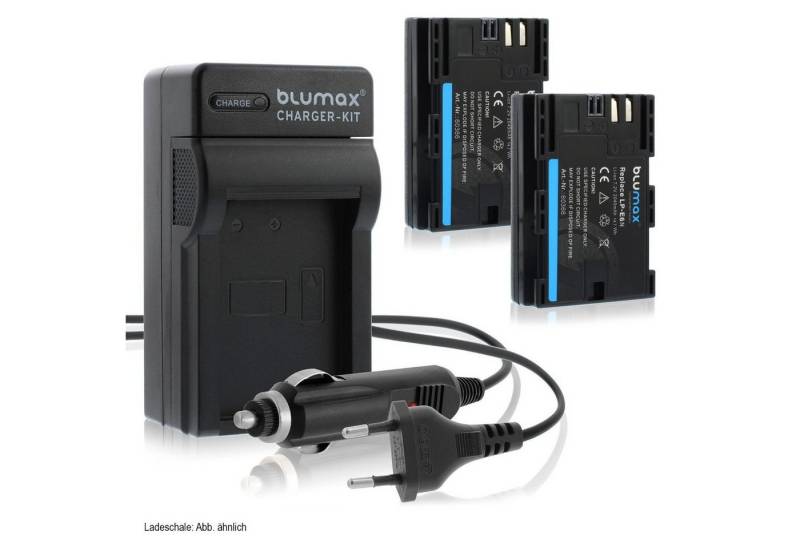 Blumax Set mit Lader für Canon LP-E6NH EOS R5 R7 2040mAh Kamera-Akku von Blumax